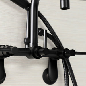 Concord AE8450DL Wall Mount Clawfoot Tub Faucet, Matte Black