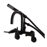 Concord AE8450DL Wall Mount Clawfoot Tub Faucet, Matte Black
