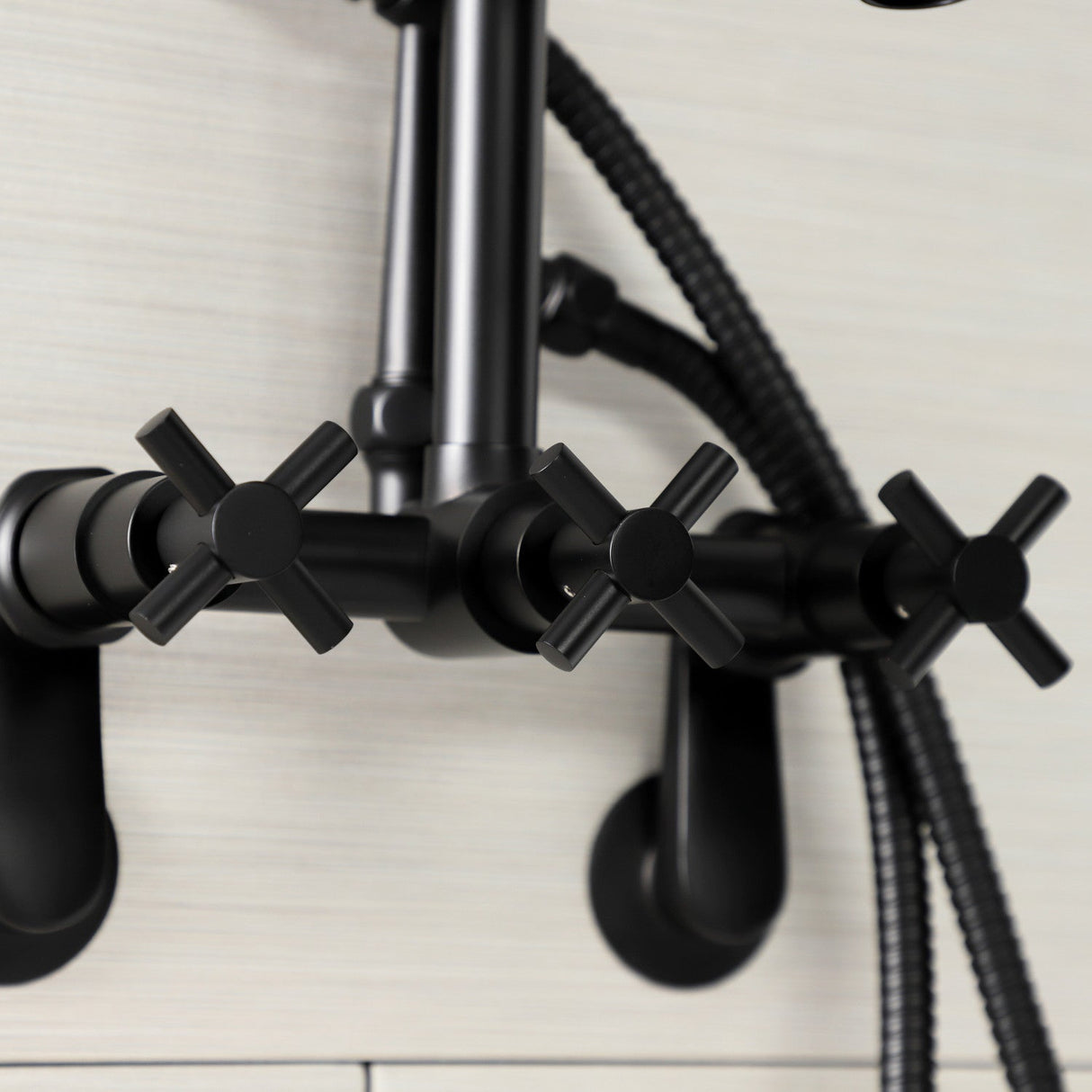 Concord AE8450DX Wall Mount Clawfoot Tub Faucet, Matte Black