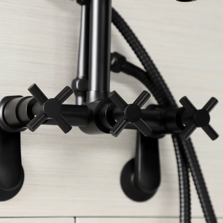 Concord AE8450DX Wall Mount Clawfoot Tub Faucet, Matte Black