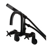 Concord AE8450DX Wall Mount Clawfoot Tub Faucet, Matte Black