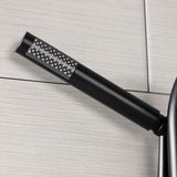 Belknap AE8450RX Three-Handle 2-Hole Wall Mount Clawfoot Tub Faucet with Hand Shower, Matte Black