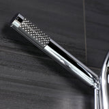 Fuller AE8451CG Three-Handle 2-Hole Wall Mount Clawfoot Tub Faucet with Hand Shower, Polished Chrome