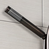 Belknap AE8455RX Three-Handle 2-Hole Wall Mount Clawfoot Tub Faucet with Hand Shower, Oil Rubbed Bronze
