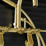 Concord AE8457DL Wall Mount Clawfoot Tub Faucet, Brushed Brass