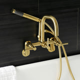 Concord AE8457DL Wall Mount Clawfoot Tub Faucet, Brushed Brass