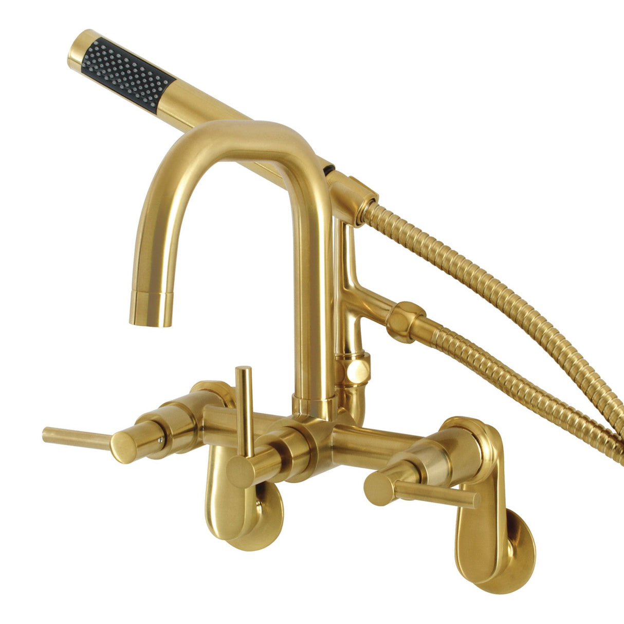 Concord AE8457DL Wall Mount Clawfoot Tub Faucet, Brushed Brass