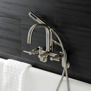 Concord AE8458DL Wall Mount Clawfoot Tub Faucet, Brushed Nickel