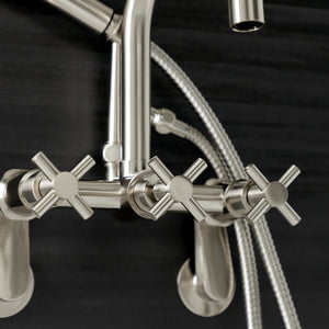 Concord AE8458DX Wall Mount Clawfoot Tub Faucet, Brushed Nickel