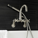 Concord AE8458DX Wall Mount Clawfoot Tub Faucet, Brushed Nickel