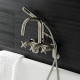 Concord AE8458DX Wall Mount Clawfoot Tub Faucet, Brushed Nickel