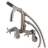Concord AE8458DX Wall Mount Clawfoot Tub Faucet, Brushed Nickel