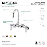 Aqua Vintage AE84T1 Two-Handle 2-Hole Tub Wall Mount Clawfoot Tub Faucet, Polished Chrome