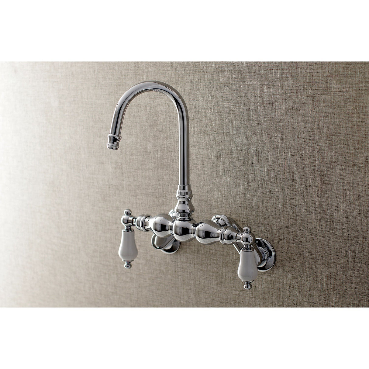 Aqua Vintage AE84T1 Two-Handle 2-Hole Tub Wall Mount Clawfoot Tub Faucet, Polished Chrome