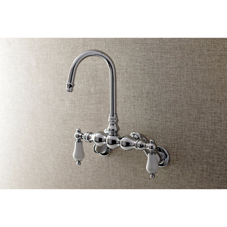 Aqua Vintage AE84T1 Two-Handle 2-Hole Tub Wall Mount Clawfoot Tub Faucet, Polished Chrome