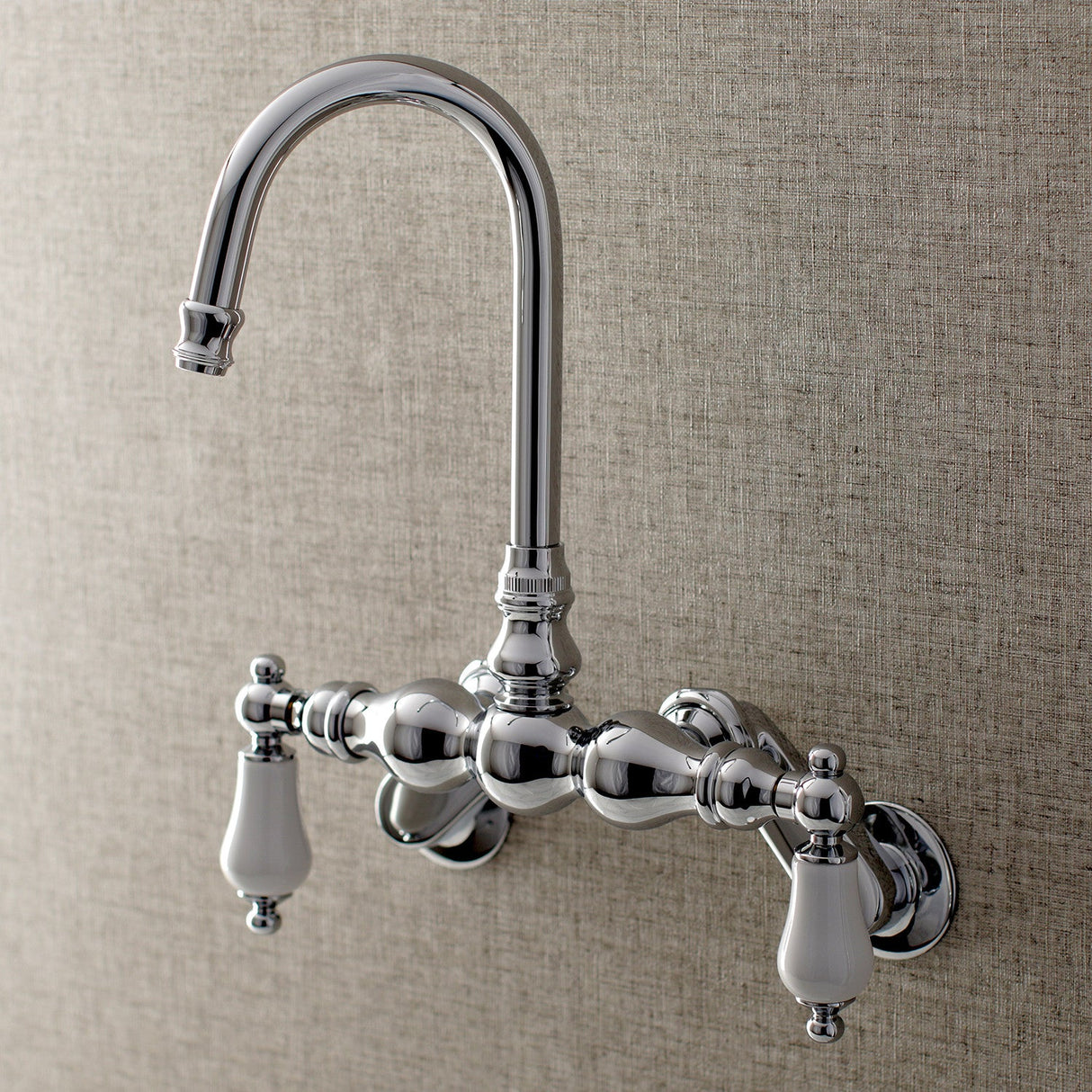 Aqua Vintage AE84T1 Two-Handle 2-Hole Tub Wall Mount Clawfoot Tub Faucet, Polished Chrome