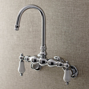 Aqua Vintage AE84T1 Two-Handle 2-Hole Tub Wall Mount Clawfoot Tub Faucet, Polished Chrome