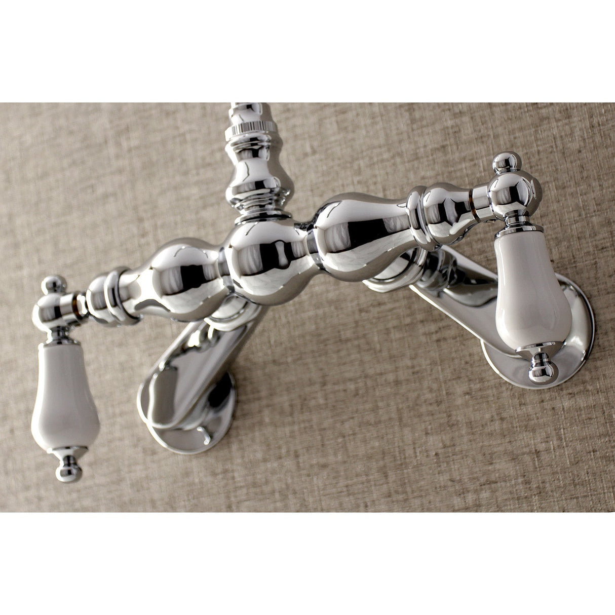 Aqua Vintage AE84T1 Two-Handle 2-Hole Tub Wall Mount Clawfoot Tub Faucet, Polished Chrome