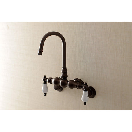 Aqua Vintage AE85T5 Two-Handle 2-Hole Tub Wall Mount Clawfoot Tub Faucet, Oil Rubbed Bronze