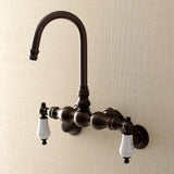 Aqua Vintage AE85T5 Two-Handle 2-Hole Tub Wall Mount Clawfoot Tub Faucet, Oil Rubbed Bronze