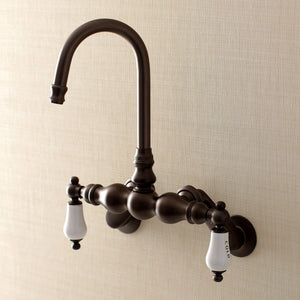 Aqua Vintage AE85T5 Two-Handle 2-Hole Tub Wall Mount Clawfoot Tub Faucet, Oil Rubbed Bronze