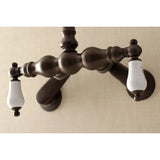 Aqua Vintage AE85T5 Two-Handle 2-Hole Tub Wall Mount Clawfoot Tub Faucet, Oil Rubbed Bronze