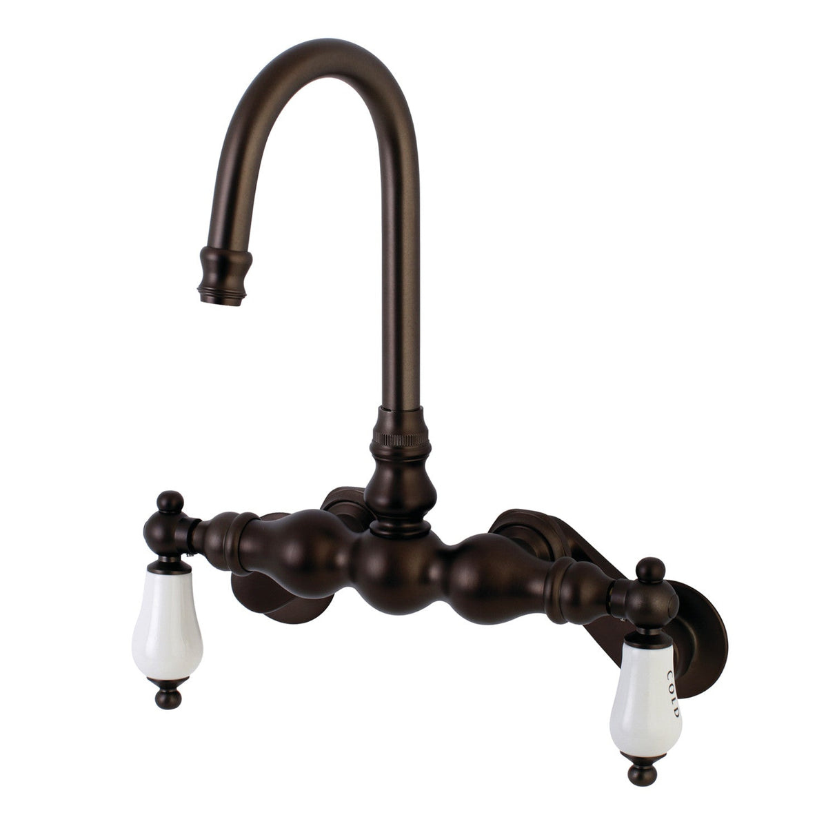 Aqua Vintage AE85T5 Two-Handle 2-Hole Tub Wall Mount Clawfoot Tub Faucet, Oil Rubbed Bronze
