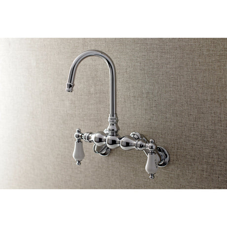 Aqua Vintage AE86T1 Two-Handle 2-Hole Tub Wall Mount Clawfoot Tub Faucet, Polished Chrome