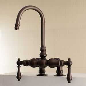 Vintage AE91T5 Two-Handle 2-Hole Deck Mount Clawfoot Tub Faucet, Oil Rubbed Bronze