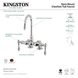 Vintage AE92T1 Two-Handle 2-Hole Deck Mount Clawfoot Tub Faucet, Polished Chrome