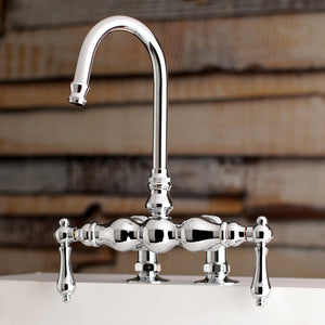 Vintage AE92T1 Two-Handle 2-Hole Deck Mount Clawfoot Tub Faucet, Polished Chrome
