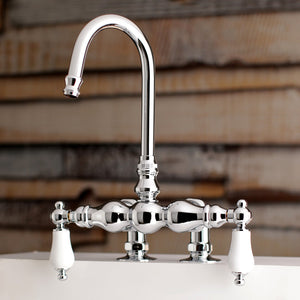 Vintage AE94T1 Two-Handle 2-Hole Deck Mount Clawfoot Tub Faucet, Polished Chrome