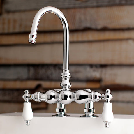 Vintage AE94T1 Two-Handle 2-Hole Deck Mount Clawfoot Tub Faucet, Polished Chrome