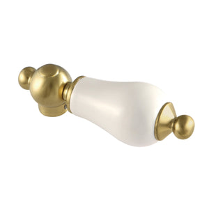 Aqua Vintage AECL7 Porcelain Lever Handle, Brushed Brass