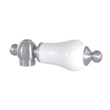 Aqua Vintage AECL8 Porcelain Lever Handle, Brushed Nickel