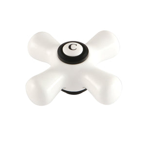 Aqua Vintage AECX0C Cold Porcelain Cross Handle, Matte Black