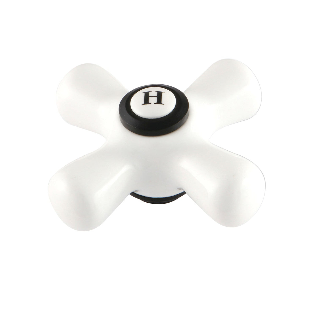 Aqua Vintage AECX0H Hot Porcelain Cross Handle, Matte Black
