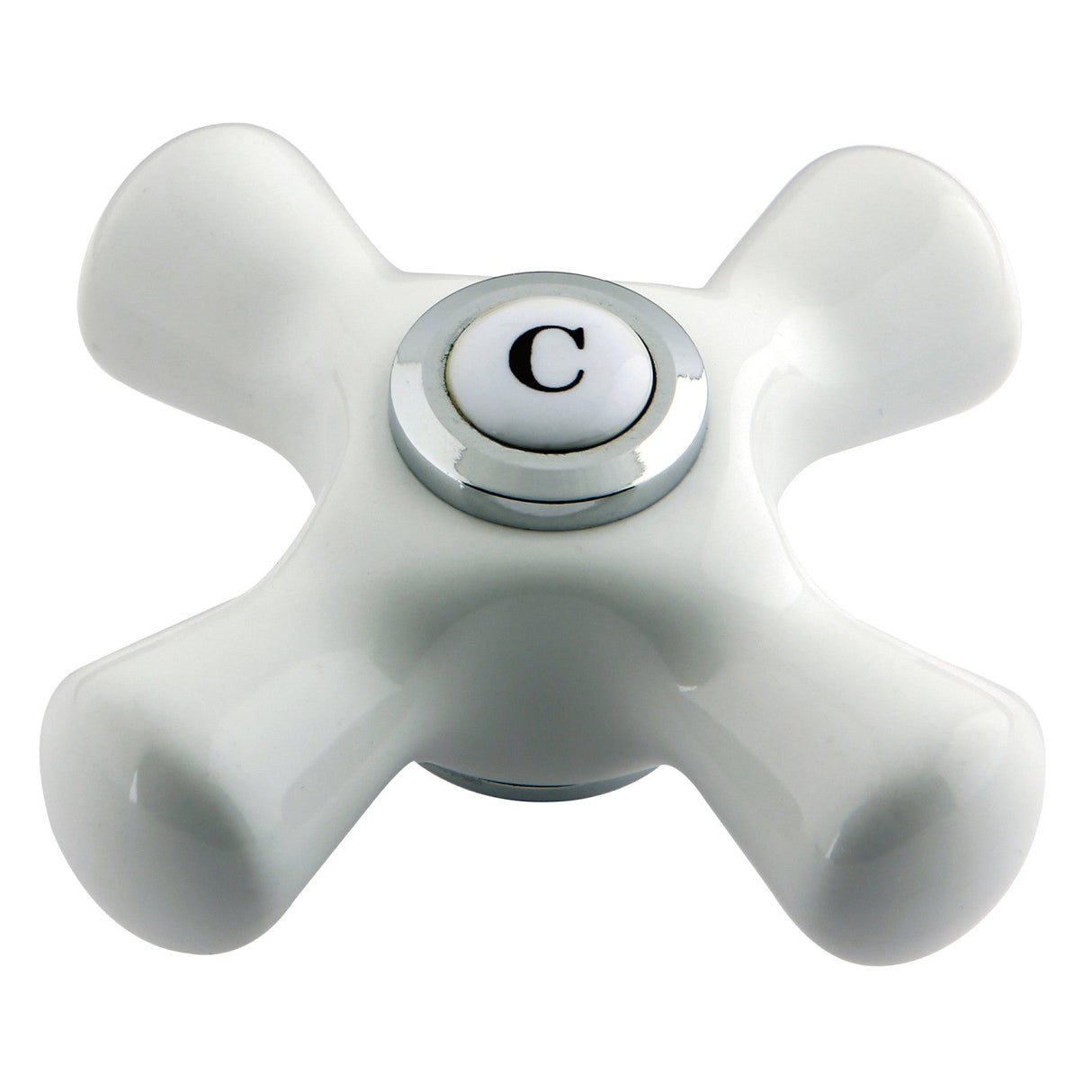 Aqua Vintage AECX1C Cold Porcelain Cross Handle, Polished Chrome