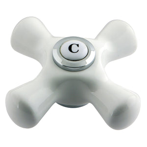 Aqua Vintage AECX1C Cold Porcelain Cross Handle, Polished Chrome