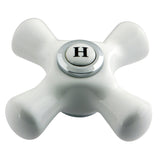 Aqua Vintage AECX1H Hot Porcelain Cross Handle, Polished Chrome