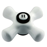 Aqua Vintage AECX5H Hot Porcelain Cross Handle, Oil Rubbed Bronze