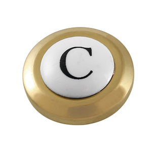 AEHICX7C Cold Handle Index Button, Brushed Brass