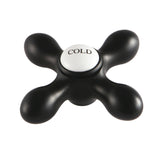 Aqua Vintage AEMX0C Cold Brass Cross Handle, Matte Black