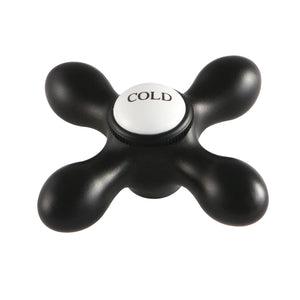 Aqua Vintage AEMX0C Cold Brass Cross Handle, Matte Black
