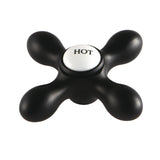 Aqua Vintage AEMX0H Hot Brass Cross Handle, Matte Black