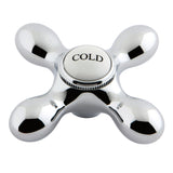 Aqua Vintage AEMX1C Cold Brass Cross Handle, Polished Chrome