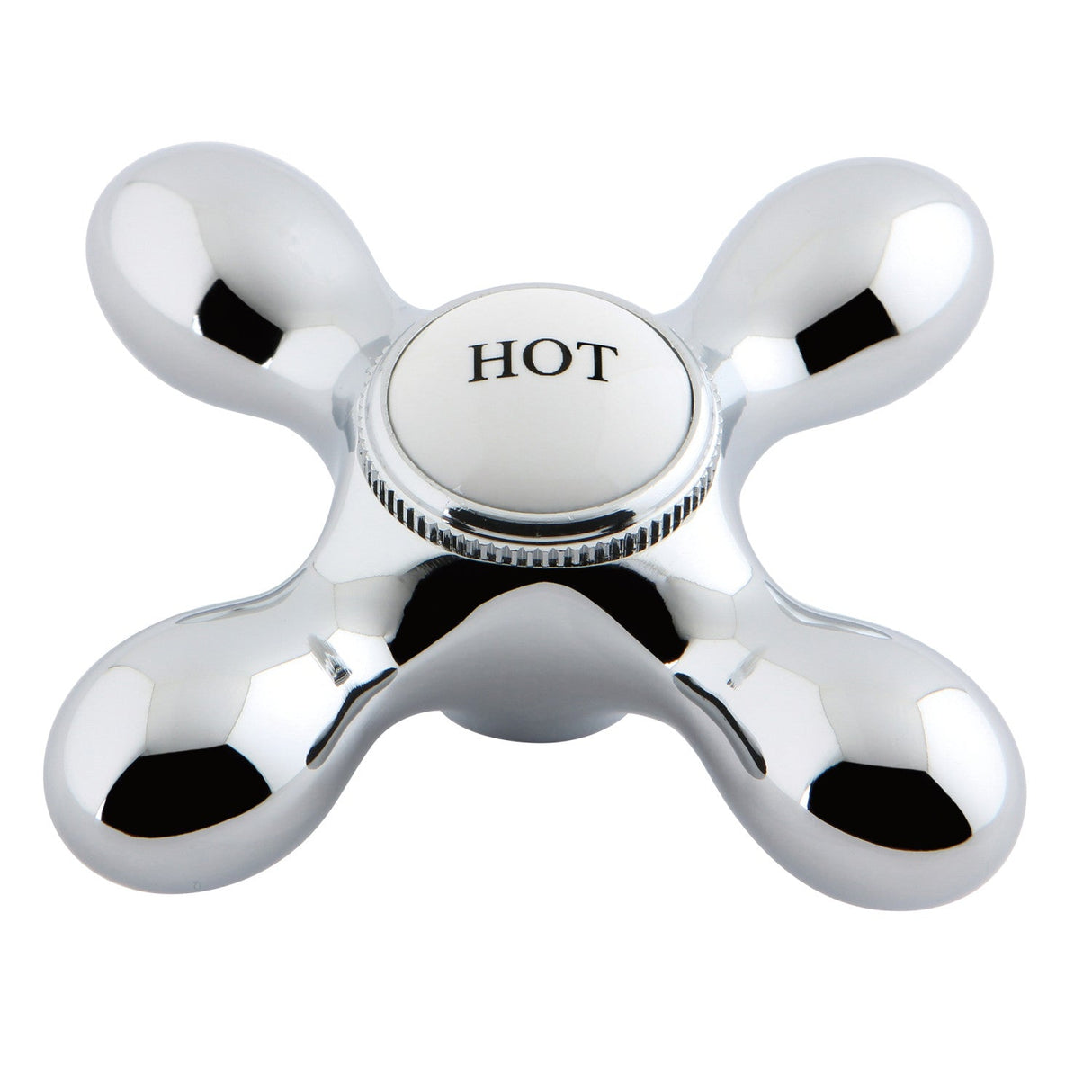 Aqua Vintage AEMX1H Hot Brass Cross Handle, Polished Chrome