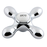 Aqua Vintage AEMX1H Hot Brass Cross Handle, Polished Chrome