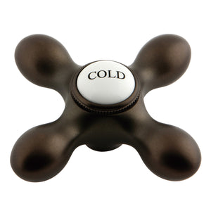 Aqua Vintage AEMX5C Cold Brass Cross Handle, Oil Rubbed Bronze