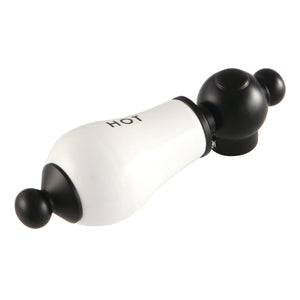 Aqua Vintage AEPL0H Hot Porcelain Lever Handle, Matte Black
